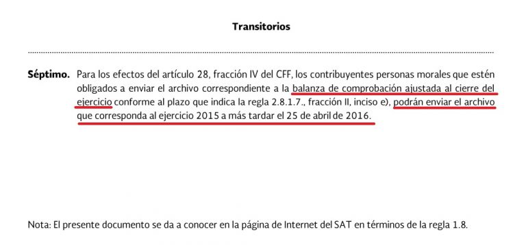 Mini prórroga SAT para el envío de Contabilidad electrónica al cierre