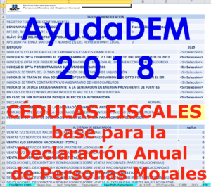 Cedulas Ayudadem 2018 Declaracion Anual Personas Morales