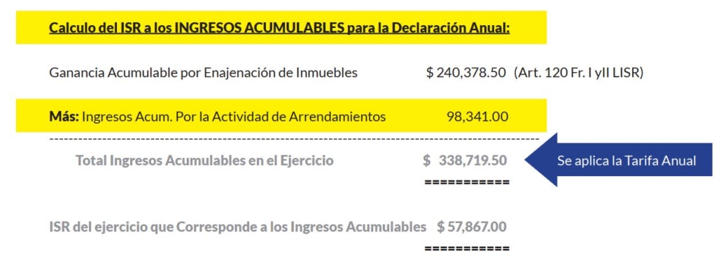 Enajenación de Inmuebles ante Notario, cálculo de pago provisional y