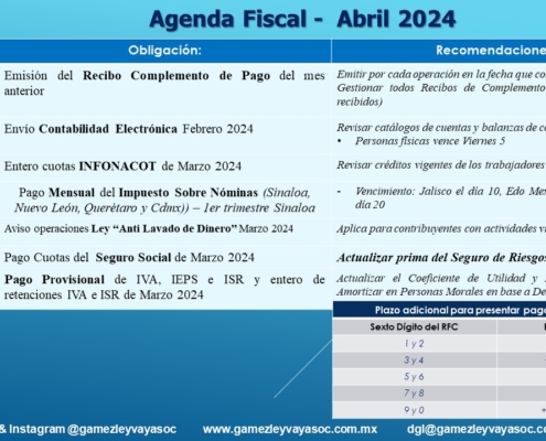 Agenda Fiscal