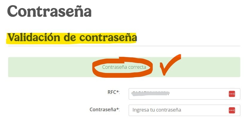 elconta validar contrasena sat ciecf
