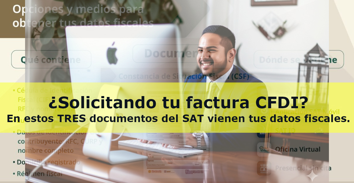 obtener datos fiscales sat para factura cfdi