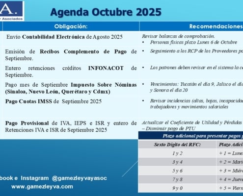 2025 10 Agenda fiscal laboral seguridad social 1
