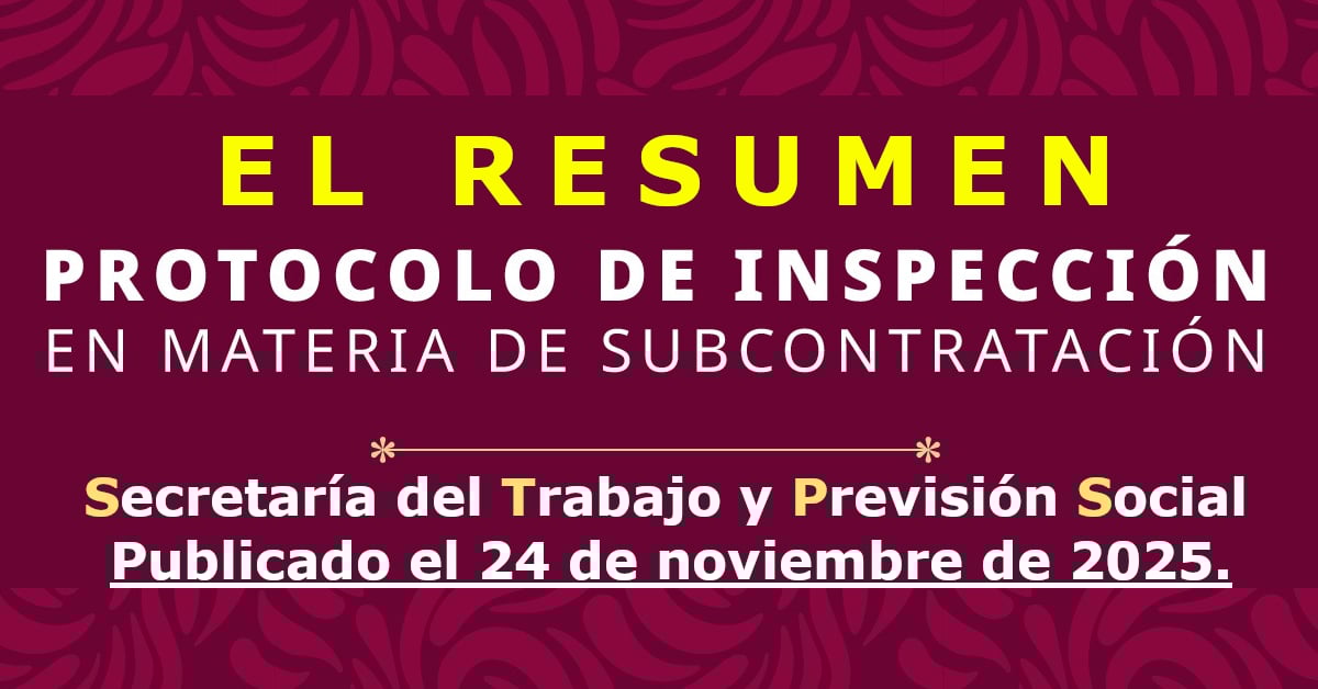 stps 2026 Protocolo de Inspeccion en Materia de Subcontratacion