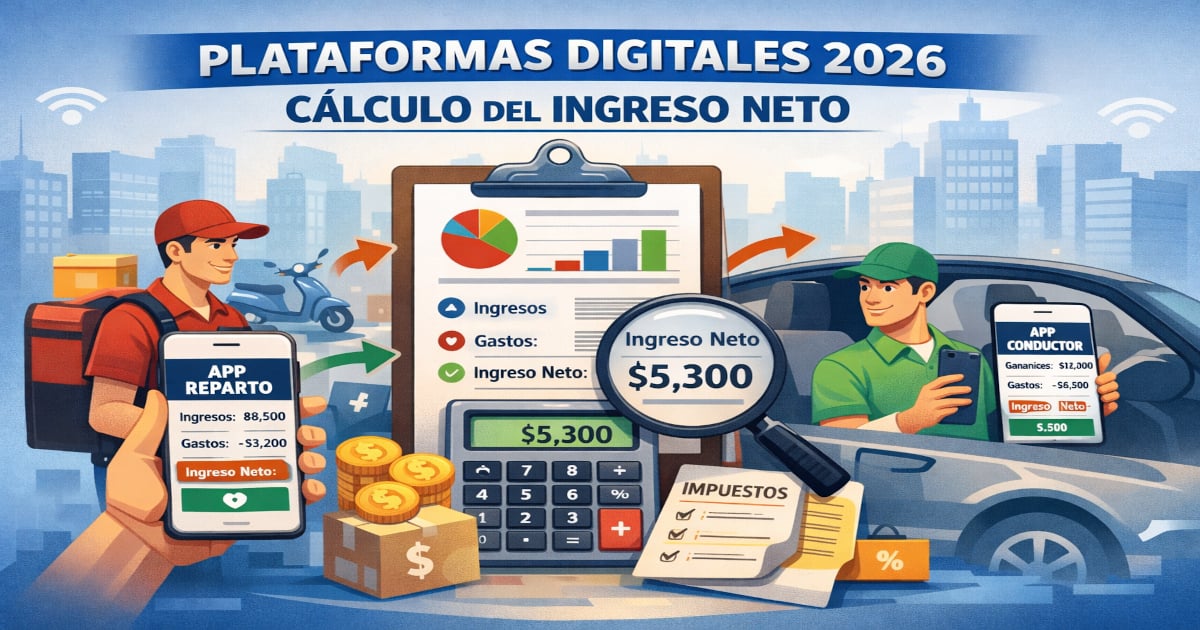 Plataformas Digitales 2026 Calculo del Ingreso Neto