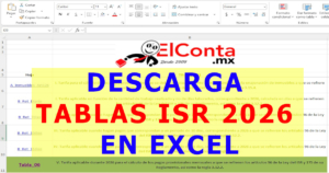 Descarga Excel Tablas ISR 2026 | Anexo 8 Res. Misc. Fiscal 2026