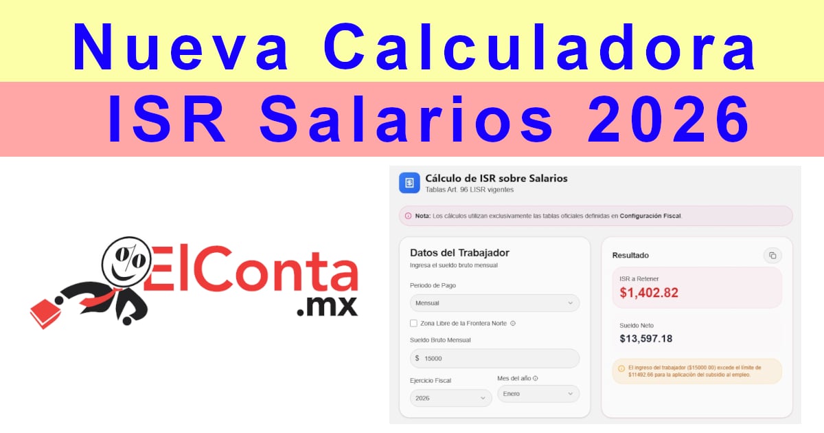 calculadora isr salarios 2026