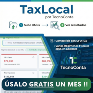 taxlocal tecnoconta 400 GRATIS MES