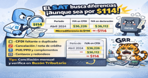 diferencia minima sat notificacion Aviso 2