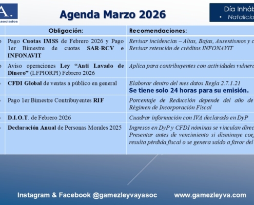 Agenda Fiscal Marzo 2026 2