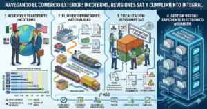 Incoterms revisiones SAT Materialidad Comercio Exterior Expediente Electronico Aduanero