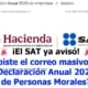 aviso correo sat declaracion anual