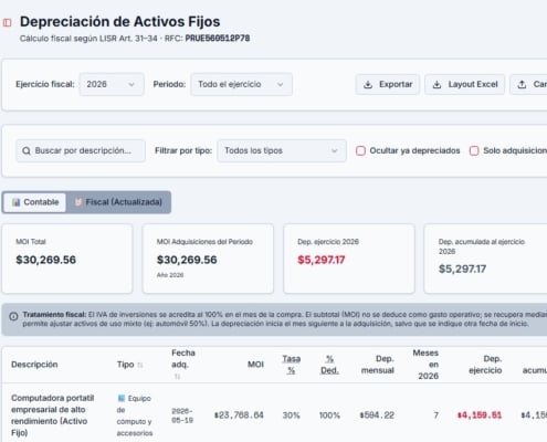calculo depreciaciones calcxml