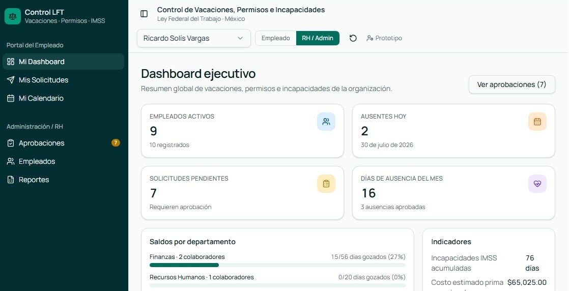 app control vacaciones permisos ausencias