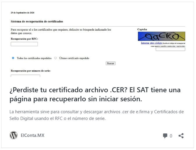 recuperar archivo cer