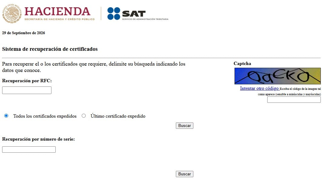 sat recuperar certificado cer fiel firma electronica sellos